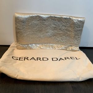 Gerard Darel metallic gold soft clutch